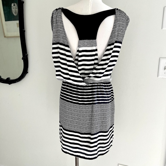 Glam Black & White Stripe Dress From LF - Picture 3 of 4